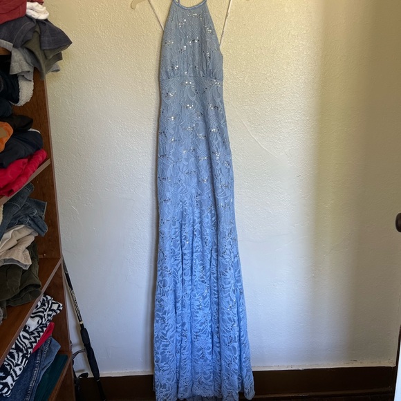 B. Darlin Open Back Lacy  Mermaid Prom Dress - Picture 3 of 6